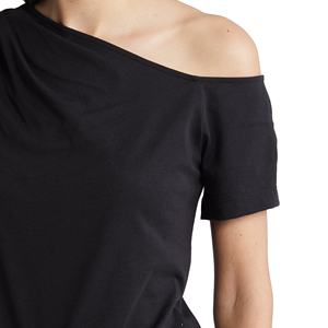 Camiseta de un Solo Hombro de Nuevo Diseño para Mujer, Camisetas de un Solo Hombro Hechas a Medida al por Mayor, Camisetas Blancas de Moda Urbana para Mujer - Product Image 4