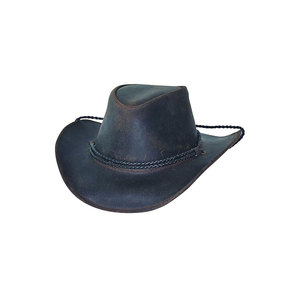 Sombrero de Vaquero de Cuero Marrón Oscuro de Ala Ancha Estilo Occidental para Hombre y Mujer - Product Image 1