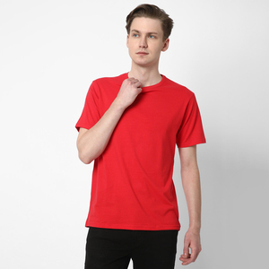 T-shirt surdimensionné en coton tricoté à col rond et manches courtes pour homme, qualité supérieure, option d'impression numérique avec logo personnalisé - Product Image 1