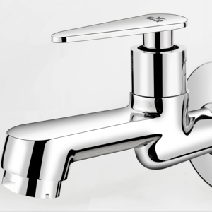Durable long body bib cock chrome plated brass extended water <b>tap</b> wall mounted bathroom fitting heavy duty plumbing use - Product Image 1
