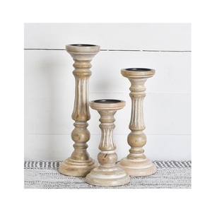 Porte-bougie en bois massif pour de magnifiques arrangements de bougies, centres de table, accents décoratifs pour la maison, décorations de mariage et célébrations - Product Image 4