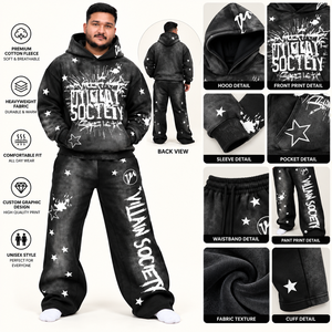Conjunto de Sudadera con Capucha y Pantalones Deportivos Extra Grandes para Hombre, Diseño Personalizado con Estampado en Toda la Superficie, Ropa Deportiva Urbana, Venta al Por Mayor OEM REXFIT SPORTS - Product Image 6