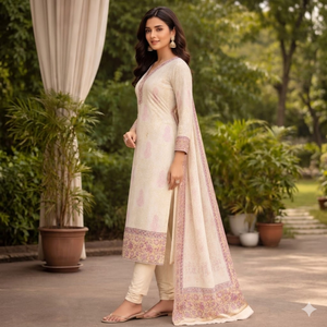 Conjunto de Pijama Kurti Sarong de Algodón con Estampado Floral Blanco y Amarillo |   Ropa de Playa para Mujer de Alta Calidad con Estampado Artesanal |   Conjunto Informal Étnico para Descansar - Product Image 6