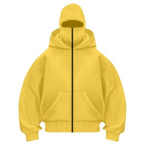 Chaqueta con Capucha para Hombre, Estilo Americano, Cierre Completo, 100% Algodón, Invierno, Impresión Digital, Transpirable, Secado Rápido - Product Image 3