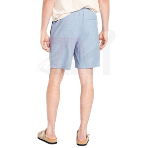 Pantalones Cortos Bermuda Casuales 100% Algodón de Alta Calidad, Secado Rápido, Transpirables, Lavado Personalizado, Diseño Sólido, Cintura Media, Decoración con Bolsillos - Product Image 3