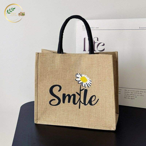 <b>Large</b> Size Eco Friendly Jute <b>Beach</b> <b>Bag</b> with Rope Handles for Carrying Towels Accessories and Travel Essentials - Product Image 2