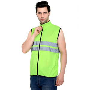 Chaleco de Seguridad ANSI Clase 3, Alta Visibilidad, Color Naranja Lima, Dos Tonos, Malla de Poliéster, Cierre de Cremallera Frontal, 6 Bolsillos - Product Image 4