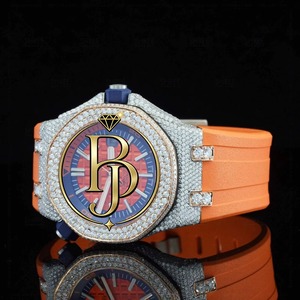 Montre mécanique de luxe pour homme, bracelet en caoutchouc orange 20 mm, 41 mm, or rose, verre saphir, boîtier en acier inoxydable, analogique 50 - Product Image 6