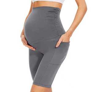 Shorts de yoga taille haute pour femmes enceintes, respirants, pour l'entraînement et le fitness, vêtements de sport de grossesse, shorts de maternité à compression - Product Image 4