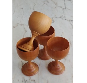 Wooden Mug Handmade Solid Wood Coffee Cup Natural Grain Rustic Style Eco Friendly Drinkware for Cafe Use - Product Image 1