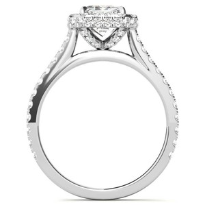 <b>Emerald</b> Cut Moissanite <b>Ring</b> 925 Sterling <b>Silver</b> 18K Gold Plated Luxury Solitaire Engagement Wedding Promise Bridal <b>Ring</b> - Product Image 4