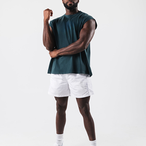 Camiseta sin mangas de poliéster anti-UV unisex, personalizada, a color, para hombre, para fitness, gimnasio, informal, de verano, servicio OEM. - Product Image 1