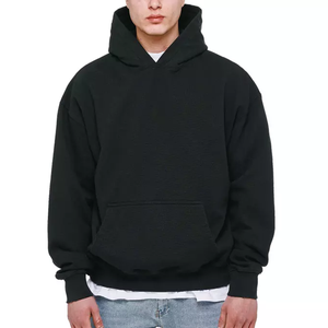 Wholesale 100% Cotton Pullover Hoodie Plus Size Men's & Women's Sports Wears Unisex Oversized Sweatshirts Front Logo for Winter - Product Image 4