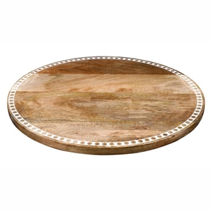 Custom Wholesale Antique Brown Round Charger <b>Plate</b> Vintage Decorative Tableware Underplate Place <b>Mat</b> for Wedding Dinner Decor - Product Image 5