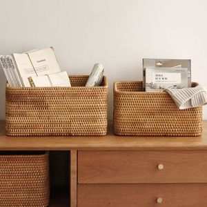 Vietnamese Handicraft Rattan <b>Basket</b> Natural Woven Wicker Storage <b>Basket</b> with Lid Home Organization Laundry <b>Basket</b> - Product Image 5