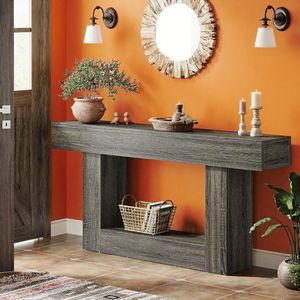 Consolle Lunga in Legno per Ingresso o Divano, Eleganti Tavoli Consolle per Arredamento Casa - Product Image 2