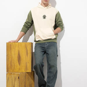 Sweat à capuche unisexe épais à épaules tombantes, coupe courte, personnalisé, en coton 500/600 g/m², couleur unie, coupe carrée, oversize - Product Image 5