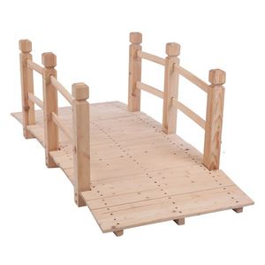 Ponte Paesaggistico in Legno Anticorrosione Piccolo 50941446 Burlywood per Cortili e Terrazze Esterne - Product Image 6