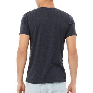 Camiseta de Cuello en V para Hombre, Lisa, de Algodón, Manga Corta, Suave, Cómoda, Informal, Ajustada, Transpirable, para Verano - Product Image 3