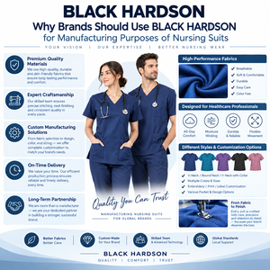 Uniforme de Enfermería Premium para Mujer, Tela Twill de Spandex/Poliéster de 200 GSM, Blusa con Cuello en V y Pantalones a Juego, Logotipo Personalizado - Product Image 5