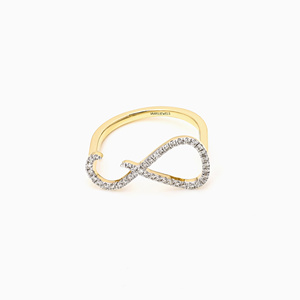 Round Cut Lab Grown Diamond Abstract Swirl <b>Open</b> <b>Ring</b> in 10K 14K 18K Gold 925 935 Silver Custom Fine Jewelry - Product Image 2