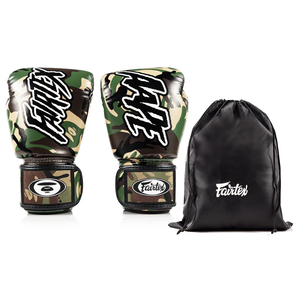 Guantes de Boxeo Muay Thai Fairtex con Diseño de Camuflaje Personalizado OEM, Cierre de Correa Ajustable, Protección UV, Guantes de Boxeo para Sparring - Product Image 6
