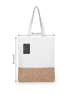 Sac fourre-tout urbain personnalisé en toile de coton 38x42cm avec poignée d'épaule, sac de courses réutilisable pour usage quotidien - Product Image 5