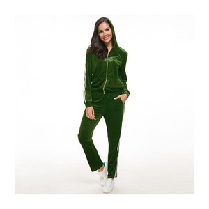 Manufacturing Two Piece Women Hoodie <b>Sweatpants</b> <b>Set</b> OEM Custom Print Design High Quality Cotton Zip up Essentials Hoodie <b>Set</b> - Product Image 2