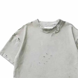เสื้อยืดสไตล์วินเทจพิมพ์ลายโลโก้ตามสั่ง เนื้อผ้าหนา ทรงโอเวอร์ไซส์ สำหรับผู้ชาย - Product Image 2