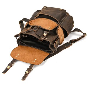 <b>Large</b> Capacity Waterproof Leather <b>Backpack</b> Vintage Anti-Theft Laptop Bag for Business Trip Rucksack LBP-0429 - Product Image 5