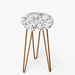 Maceta Decorativa Rústica de Madera Hecha a Mano con Incrustaciones de Madreperla y Patas de Metal para Hogar y Jardín - Product Image 3