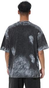 Unisex Vintage Snow Wash Oversized T-Shirt Oversized Vintage Acid Wash <b>Tshirt</b> for Men Cotton Solid T-Shirt Streetwear - Product Image 5