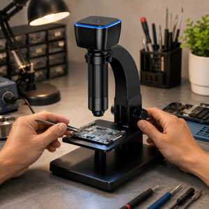 Microscope numérique WiFi 2000X |   Caméra d'inspection sans fil USB Android iOS Windows Mac |   Microscope de réparation de circuits imprimés électroniques - Product Image 3