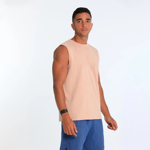Camiseta sin mangas premium para hombre, cuello redondo, color liso, tejido informal, para gimnasio, deportes, transpirable, ¡la más vendida! - Product Image 4