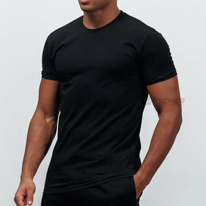 T-shirts personnalisés pour hommes en coton tricoté 100 % avec épaules tombantes, impression de logo personnalisée, couleur unie, tissu respirant - Product Image 1