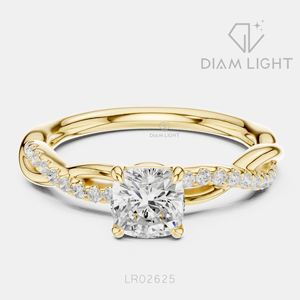 Bague de fiançailles en diamant de laboratoire taille coussin 0,70 carat, or blanc 14 carats, bague de mariage, bijoux fins, certifiée IGI - Product Image 5