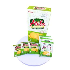 Crackers croustillants à la pomme de terre HALAL ISO ATELA 150G Goût salé sucré Emballage en sachet Boîte Produit de grande consommation Vietnam Bon prix - Product Image 4