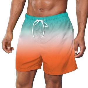Shorts de sport pour hommes en tissu peigné léger et respirant pour l'été, séchage rapide, taille élastique, poches, logo personnalisé OEM - Product Image 1