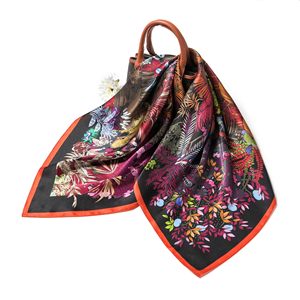 Foulard carré de luxe en soie de mûrier pour femme, imprimé sur mesure, pour le cou et la tête, vente en gros, conception personnalisée OEM - Product Image 5