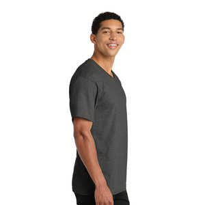 T-shirt décontracté à col en V et manches courtes pour homme, fabrication directe usine, vêtement basique pour printemps-été, impression personnalisée, vente en gros - Product Image 4