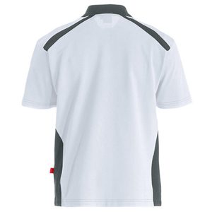 Chemise à manches courtes blanche pour homme avec design à blocs noirs, style décontracté, séchage rapide, tissu tricoté 100% polyester, coupe classique - Product Image 5
