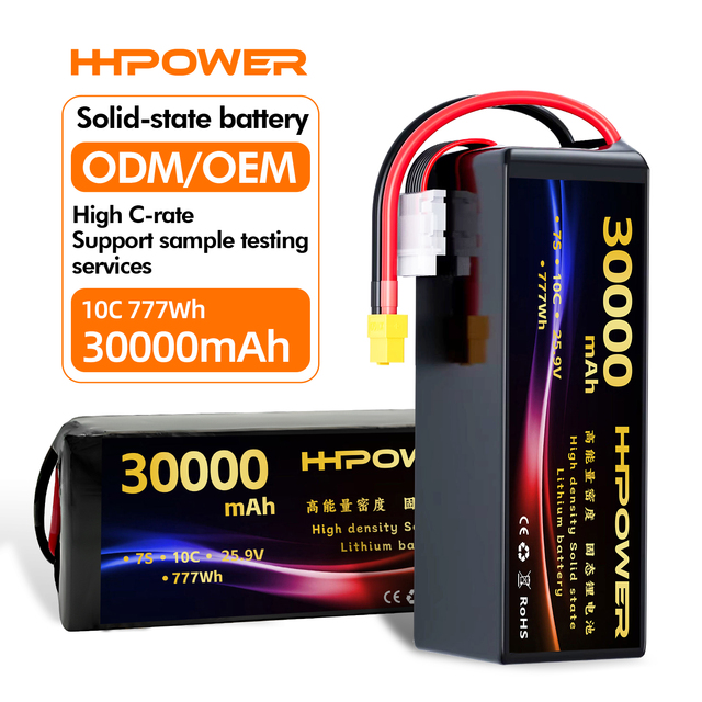 Rc Lipo 7S1P Battery for Rg106 Drones E88 Pro Drone 25.9V 30000mAh Battery Drone Battery for Industrial Drone Battery High Rate