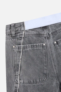 Pantalones vaqueros anchos de mezclilla vintage para hombre, estilo urbano, casuales, holgados y acampanados, de fabricante. - Product Image 4