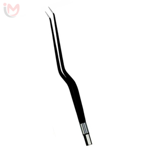 Pinces bipolaires chirurgicales 18 cm réutilisables en acier inoxydable, homologuées CE, à baïonnette, isolées, à raccord européen, revêtement bleu - Product Image 5