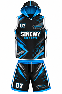 Conjunto de Uniforme de Flag Football Unisex SINEWY con Capucha, Sin Mangas, Sublimado, de Secado Rápido y Absorción de Humedad para Adultos - Product Image 2