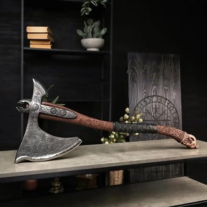 Hacha Leviatán de Kratos, Réplica Metálica de 9.92 lb con Runas que Brillan en la Oscuridad, Herramienta para Trabajos de Madera DIY - Product Image 5