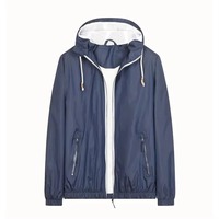 Veste coupe-vent classique pour homme, style basique, respirante, résistante au vent, fermeture éclair sur le devant, légère, unie, OEM
