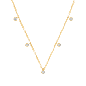 สร้อยคอทองคำแท้ 14K 9K 10K 18K ประดับเพชรแล็บ ได้รับการรับรองจาก IGI ผู้ผลิตเครื่องประดับคุณภาพสูงที่เป็นธรรม ขายส่ง RJC OEM ODM NK706469 - Product Image 1