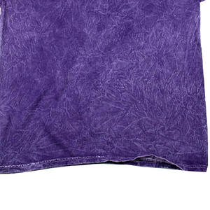 Men's <b>Purple</b> <b>Tie</b>-Dye Short Sleeve O-Neck Regular Fit Solid Color Casual T-Shirt Knitted Cotton Top - Product Image 5