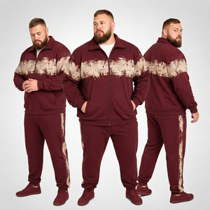 Wholesale Men Plus Size Track <b>Jackets</b> Turn Down Collar Training <b>Jacket</b> Men Cotton Fleece Zipper-Up Top <b>Winter</b> Wear Sports <b>Jacket</b> - Product Image 3